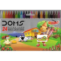 DOMS 24 Extra Long Wax Crayons